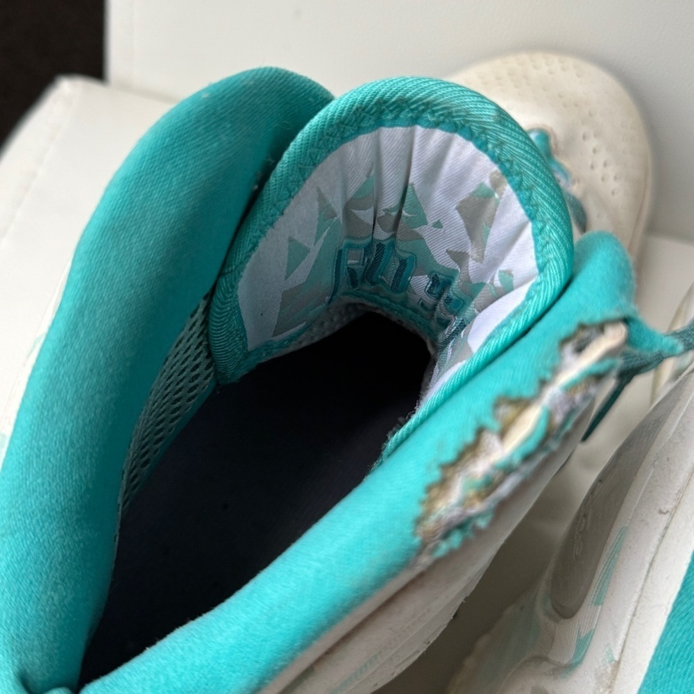 Adidas D Rose 5 Teal and White Basketball Shoes - Picture 10 of 14